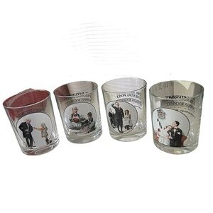 Norman Rockwell The Saturday Evening Post Glassware Collection set of 4. 12 oz